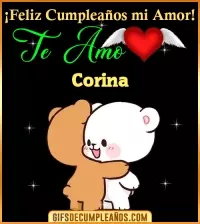 GIF Feliz Cumpleaños mi amor Te amo Corina